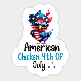 Patriotic Poultry Parade Sticker